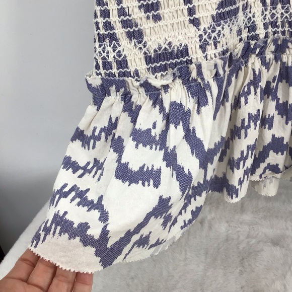 SAYLOR NYC Jaina Revolve Mini Dress Casual Beachy Cotton Indigo Size Medium - Picture 4 of 9